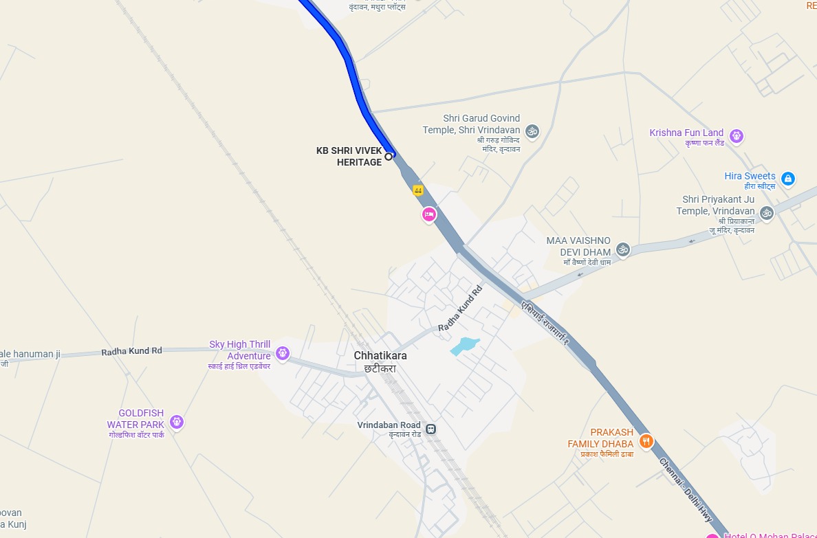 Shri Vivek Heritage High Rise location map